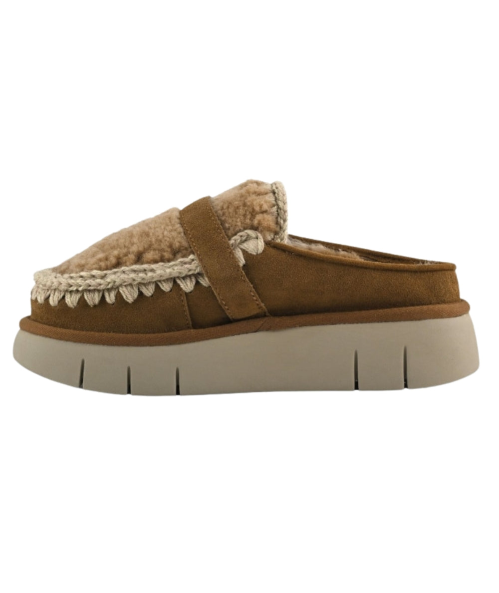 MOU Sabot Bounce Clog in Suede MU.FW531028A Cognac