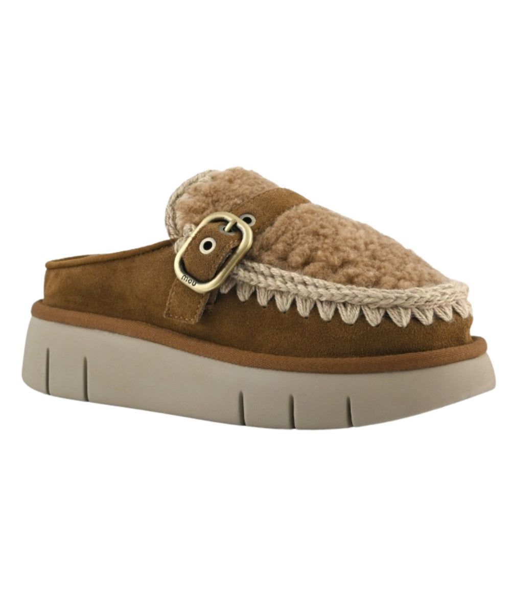 MOU Sabot Bounce Clog in Suede MU.FW531028A Cognac 