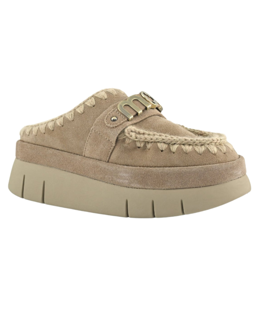 MOU Sabot Bounce Welt Clog Suede MU.FW751001A Beige