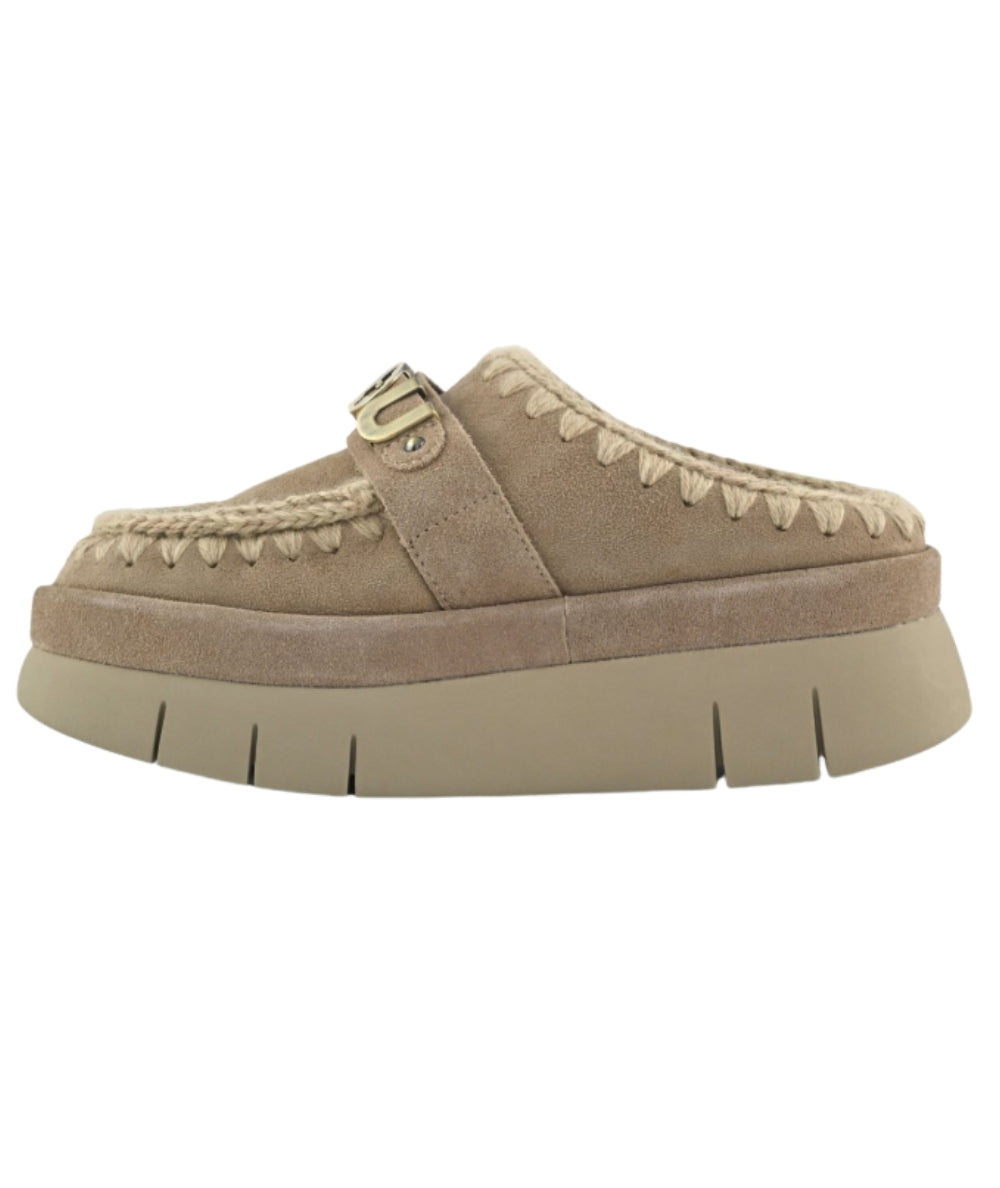 MOU Sabot Bounce Welt Clog Suede MU.FW751001A Beige