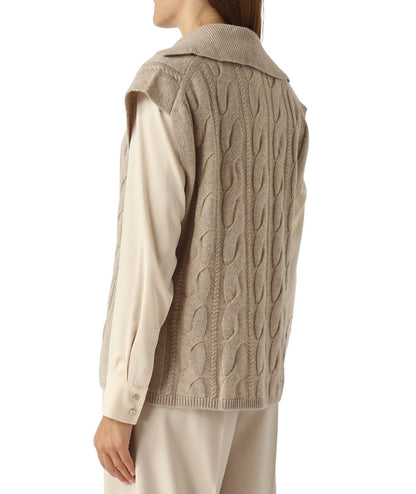Max Mara Gilet a Trecce TIRSI Beige