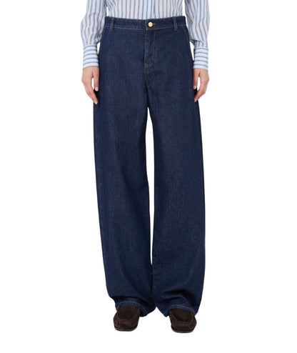 Max Mara Studio Jeans CONICO Barrel Fit Blu Scuro