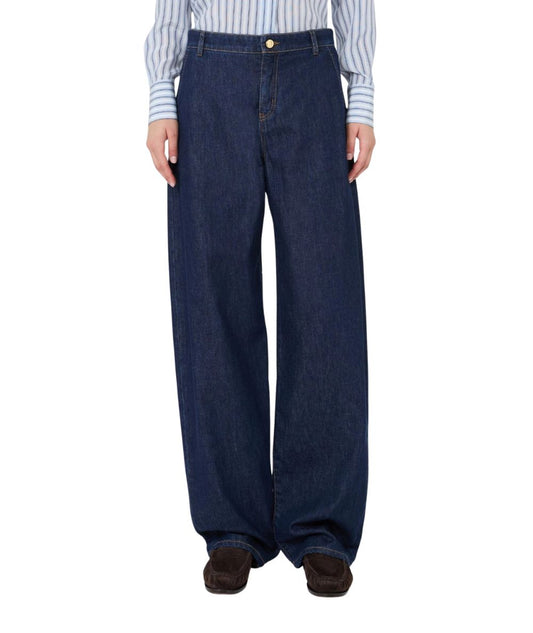 Max Mara Studio Jeans CONICO Barrel Fit Blu Scuro