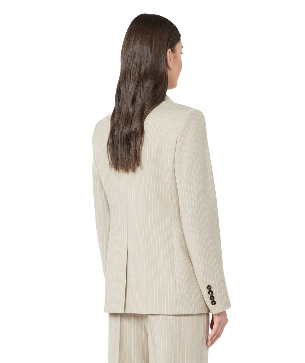 Max Mara Blazer Doppiopetto in Flanella PUCCI Beige