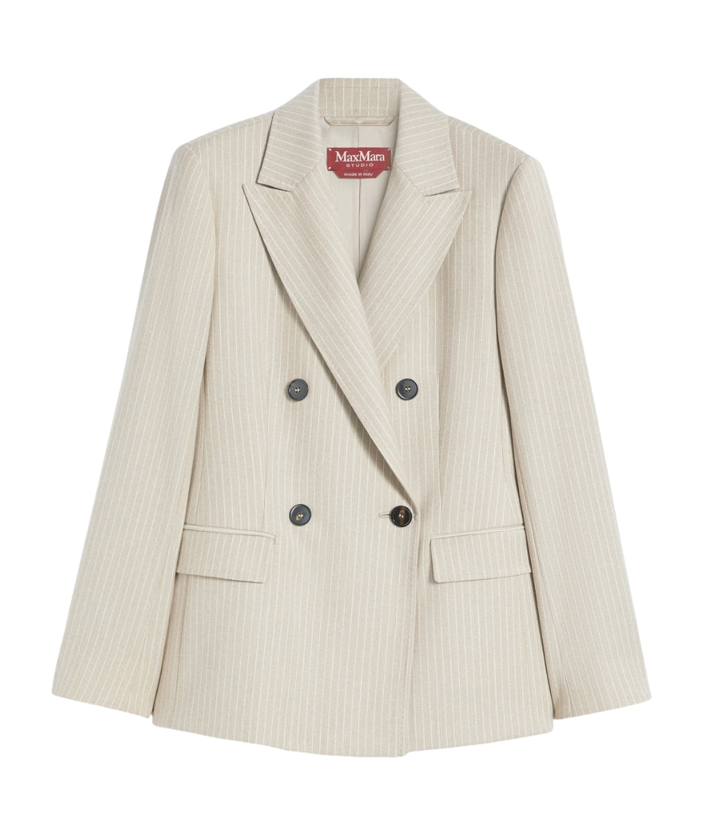 Max Mara Blazer Doppiopetto in Flanella PUCCI Beige