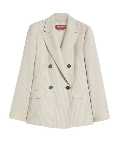 Max Mara Blazer Doppiopetto in Flanella PUCCI Beige