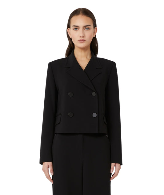 Max Mara Caban Doppiopetto in Cady CAPRERA Nero