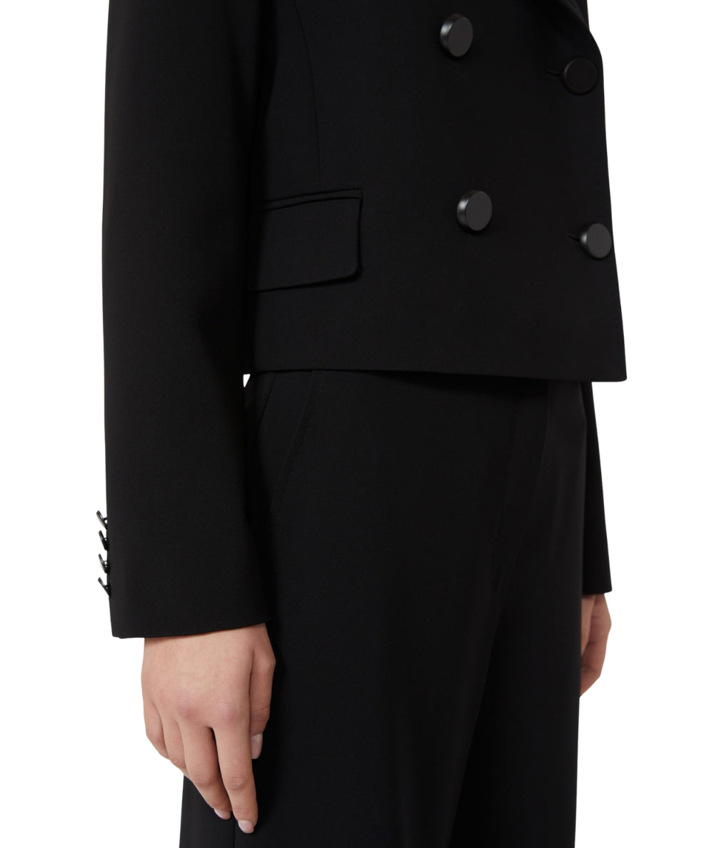 Max Mara Caban Doppiopetto in Cady CAPRERA Nero