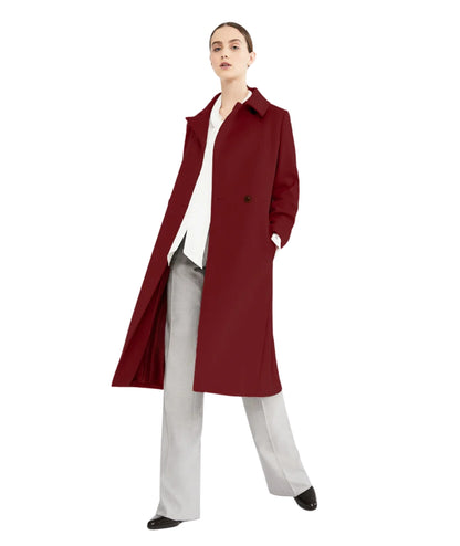 Max Mara Cappotto a Vestaglia in Lana BCOLLAG Bordeaux