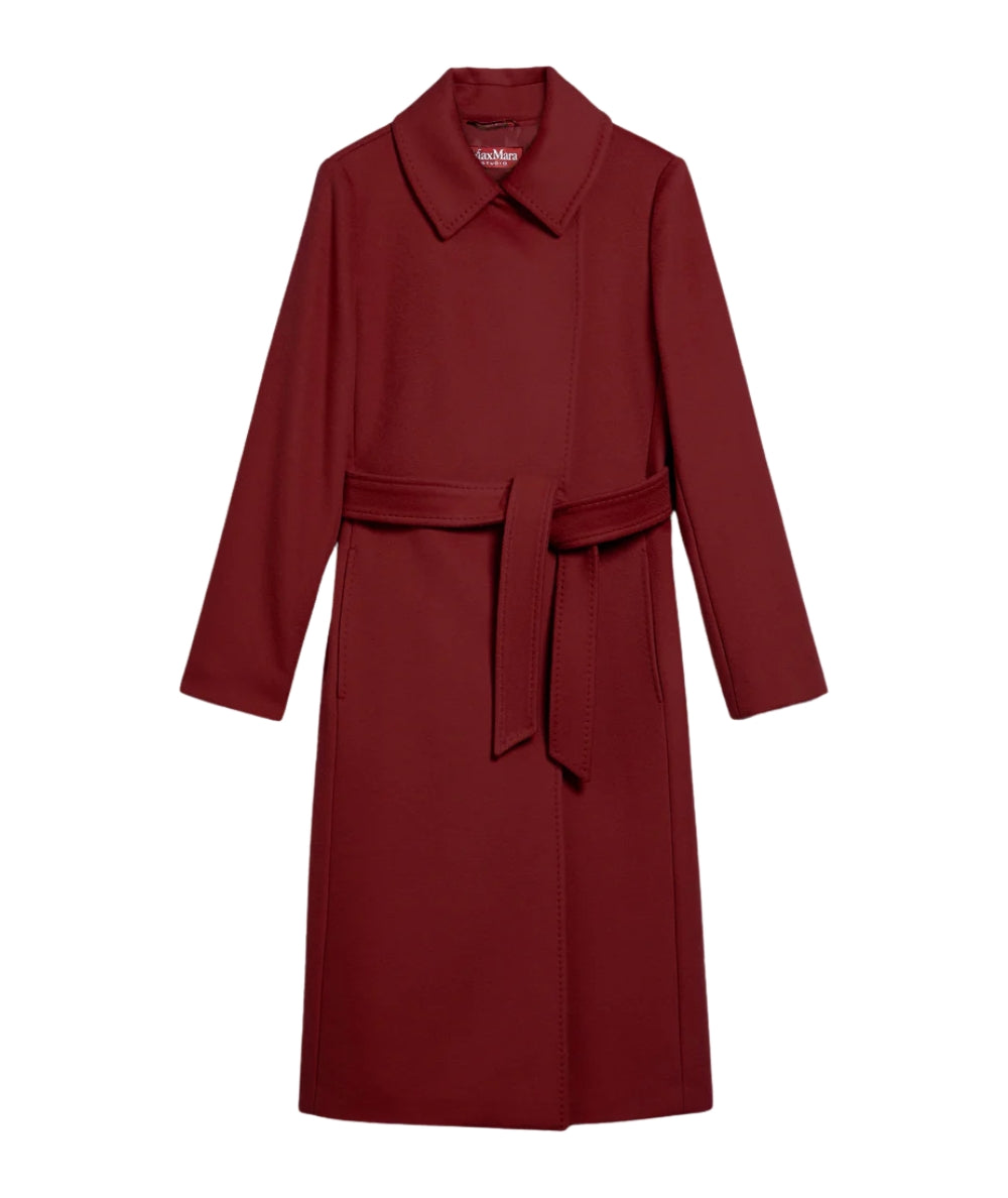 Max Mara Cappotto a Vestaglia in Lana BCOLLAG Bordeaux