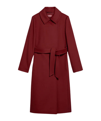 Max Mara Cappotto a Vestaglia in Lana BCOLLAG Bordeaux