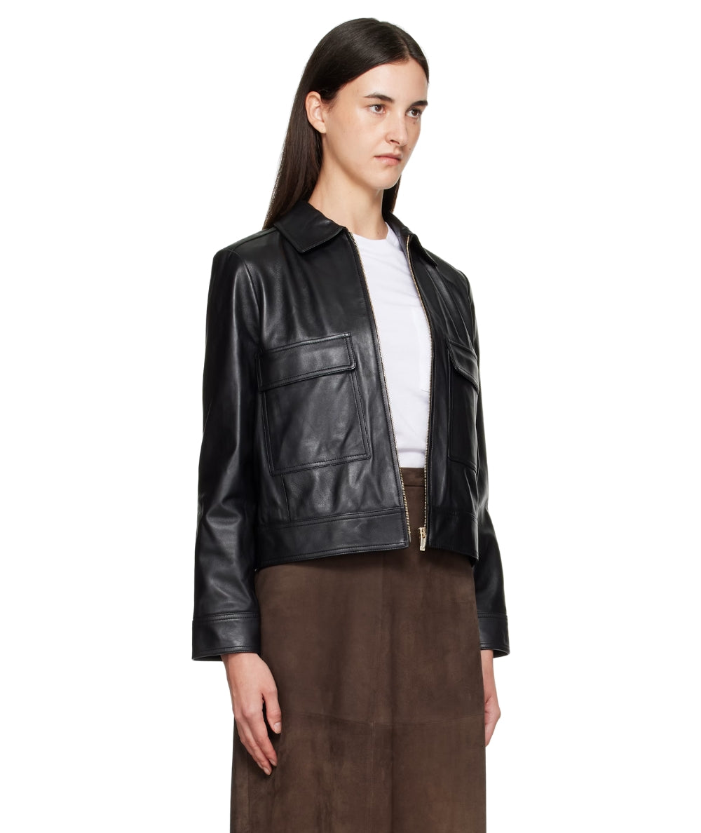 Max Mara Giacca in Pelle NEPET Nero