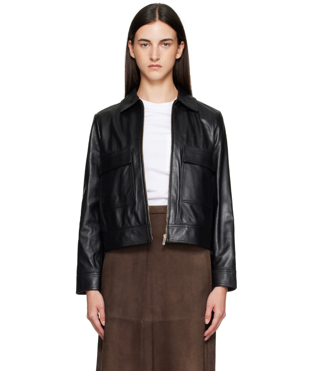 Max Mara Giacca in Pelle NEPET Nero