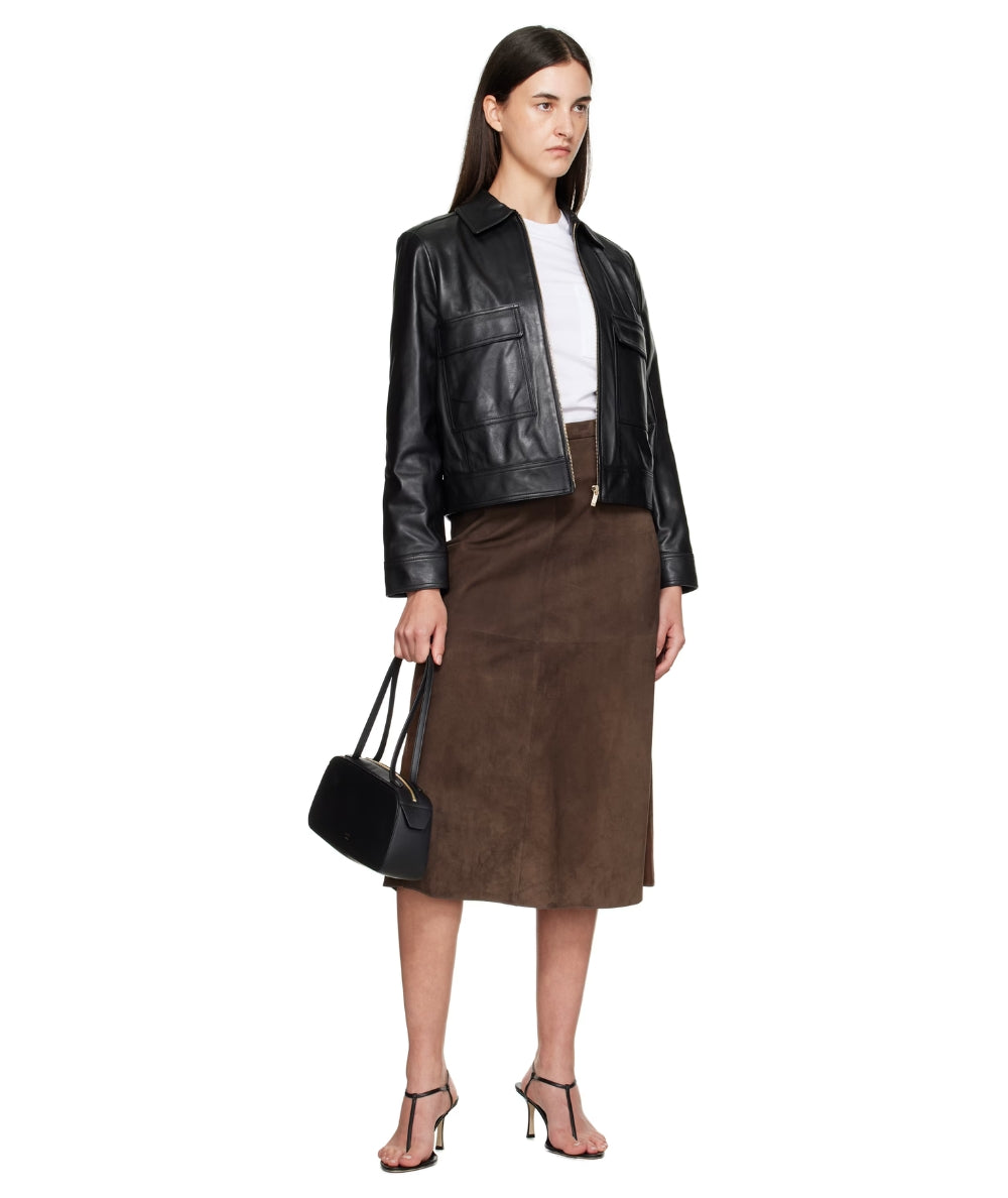 Max Mara Giacca in Pelle NEPET Nero