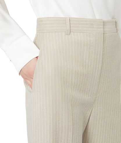Max Mara Pantalone in Lana Stretch MEDIUM Beige