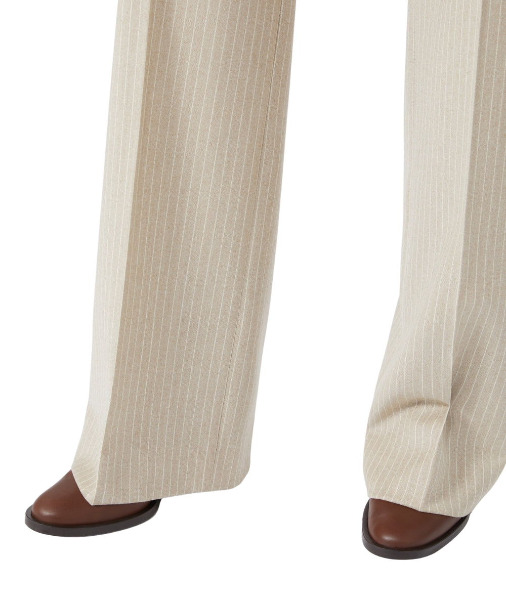 Max Mara Pantalone in Lana Stretch MEDIUM Beige