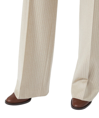 Max Mara Pantalone in Lana Stretch MEDIUM Beige