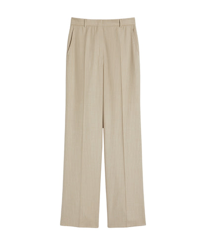 Max Mara Pantalone in Lana Stretch MEDIUM Beige