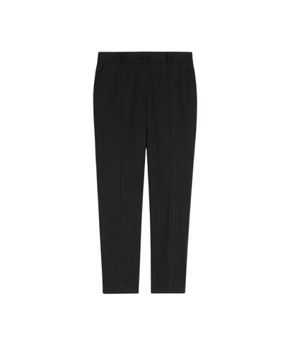 Max Mara Pantaloni a Sigaretta in Cotone Stretch Carpa Nero