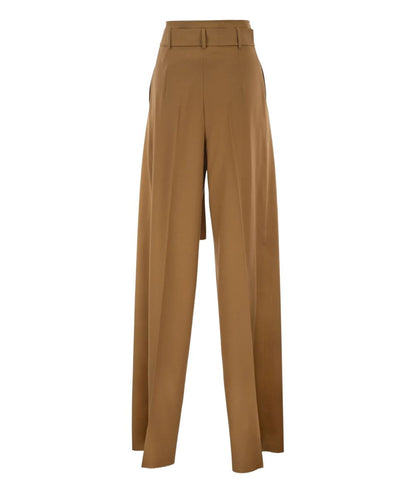 Max Mara Serio Pantaloni con Cintura in Lana SERIO Caramello