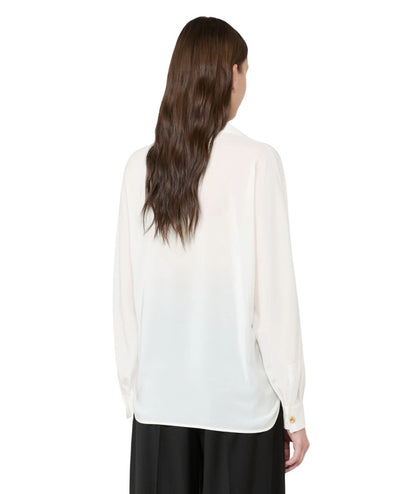 Max Mara Studio Blusa in Seta AIA Bianco