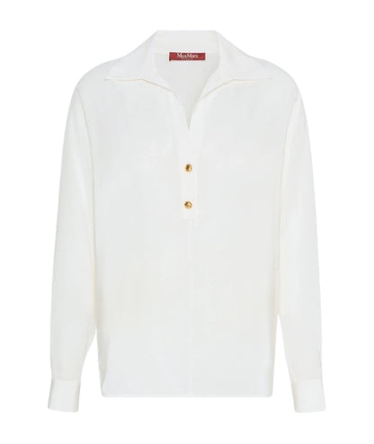 Max Mara Studio Blusa in Seta AIA Bianco