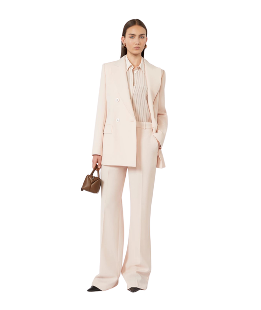 Max Mara Studio Camicia in Seta a Righe Flirt Rosa