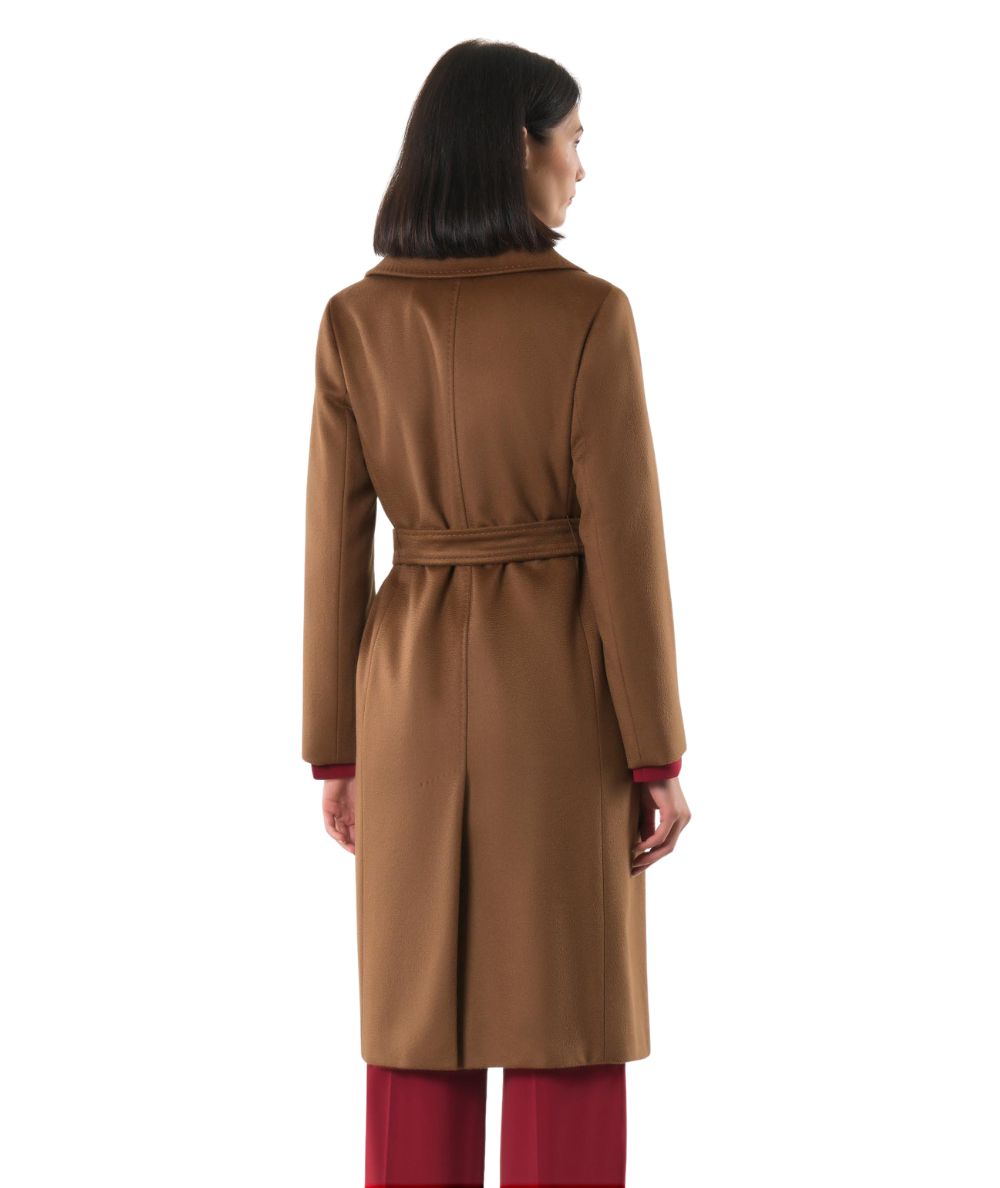 Max Mara Studio Cappotto a Vestaglia in Lana BCOLLAG Marrone Cuoio