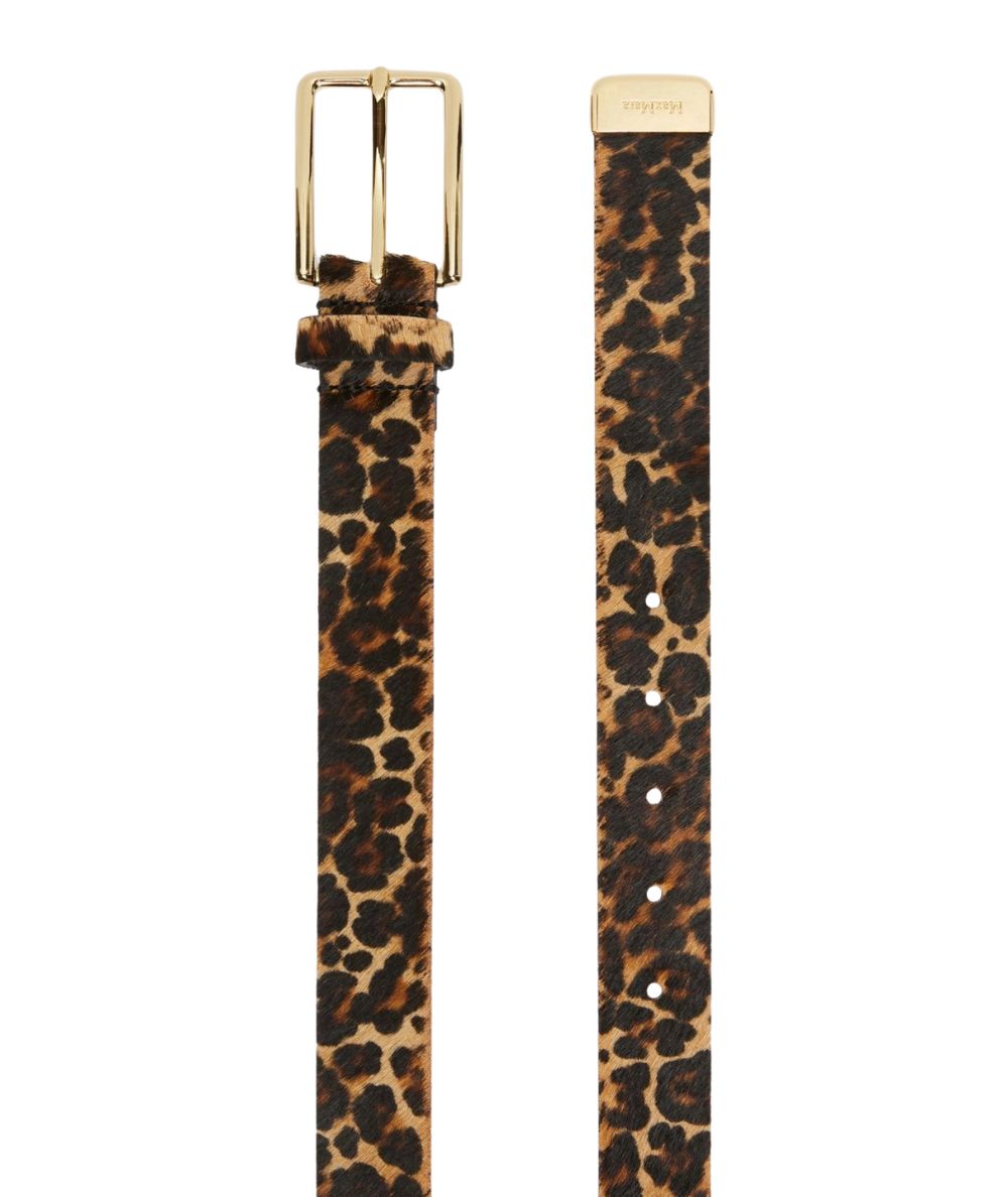 Max Mara Studio Cintura in Cavallino OMETTO Marrone Leopardato