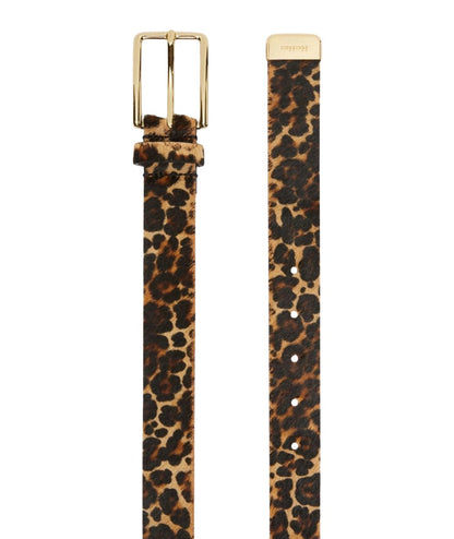 Max Mara Studio Cintura in Cavallino OMETTO Marrone Leopardato