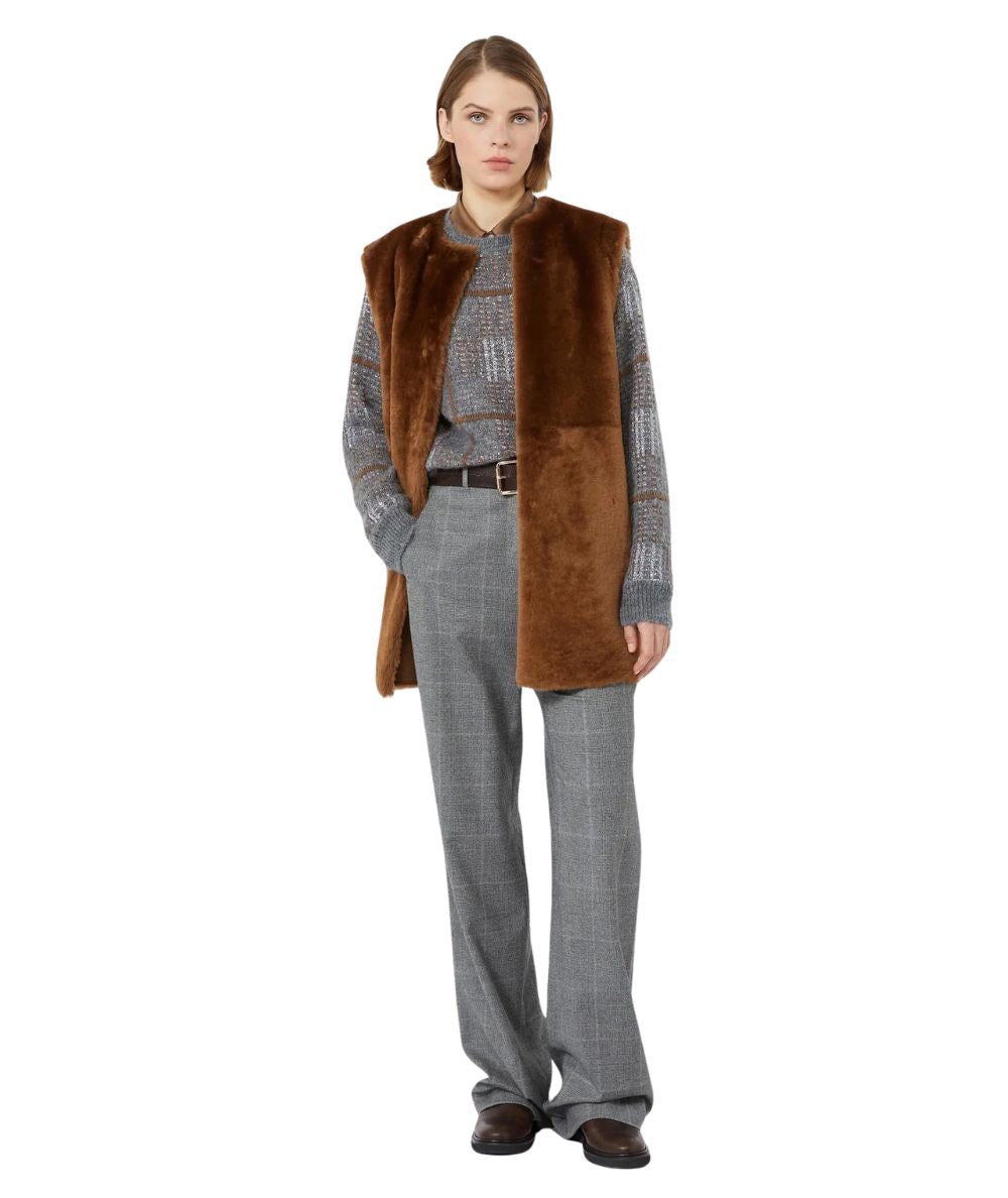 Max Mara Studio Maglione Boxy in Misto Cashmere GONDOLA Grigio