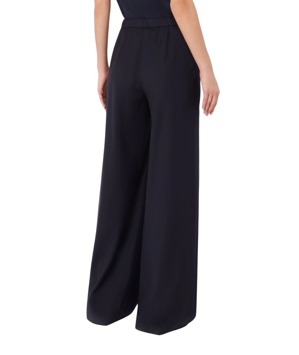 Max Mara Studio Pantaloni con Coulisse in Lana CRISMA Blu