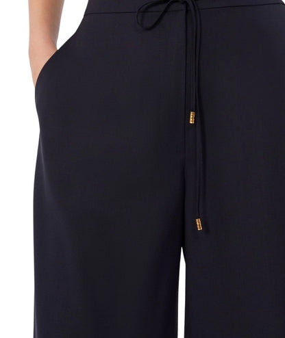 Max Mara Studio Pantaloni con Coulisse in Lana CRISMA Blu