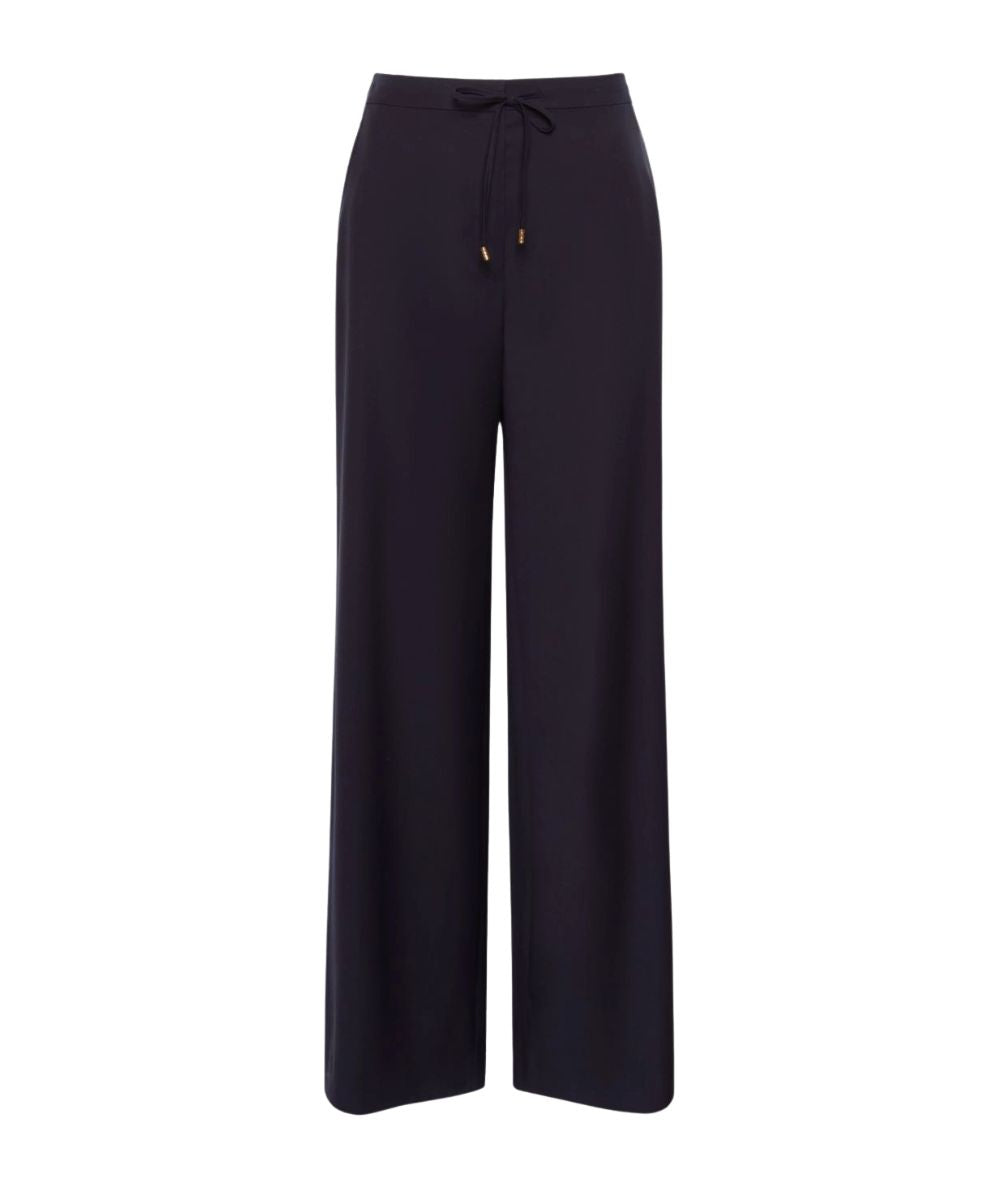 Max Mara Studio Pantaloni con Coulisse in Lana CRISMA Blu