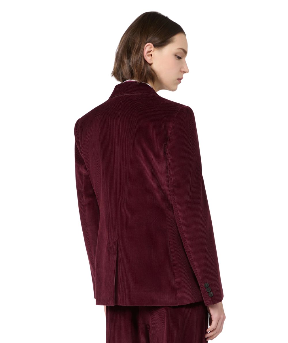 Max Mara Weekend Blazer in Velluto Rigato KATANGA Bordeaux