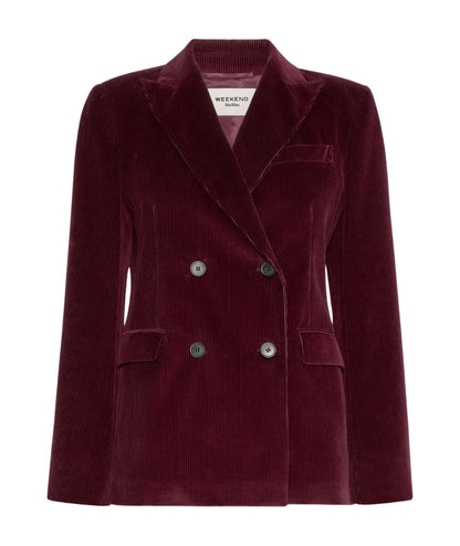 Max Mara Weekend Blazer in Velluto Rigato KATANGA Bordeaux