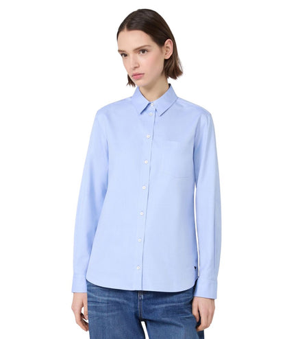 Max Mara Weekend Camicia Oxford in Puro Cotone COBALTO Azzurro