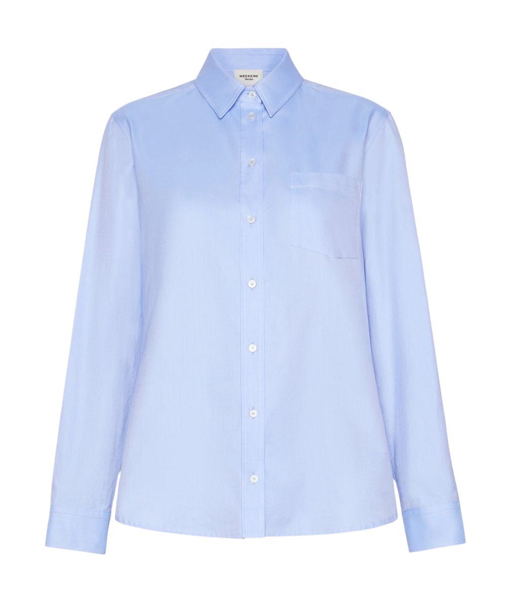 Max Mara Weekend Camicia Oxford in Puro Cotone COBALTO Azzurro