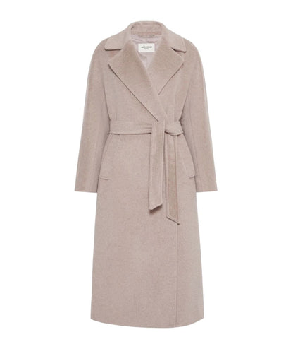 Max Mara Weekend Cappotto a Vestaglia in Lana e Alpaca Tempera Beige