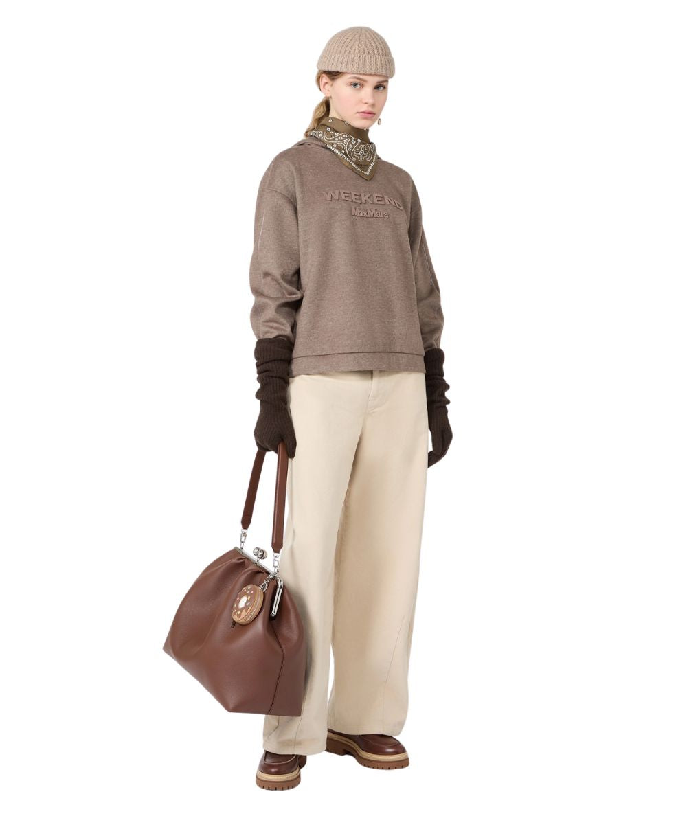 Max Mara Weekend Felpa in Misto Lana VETRINO Marrone