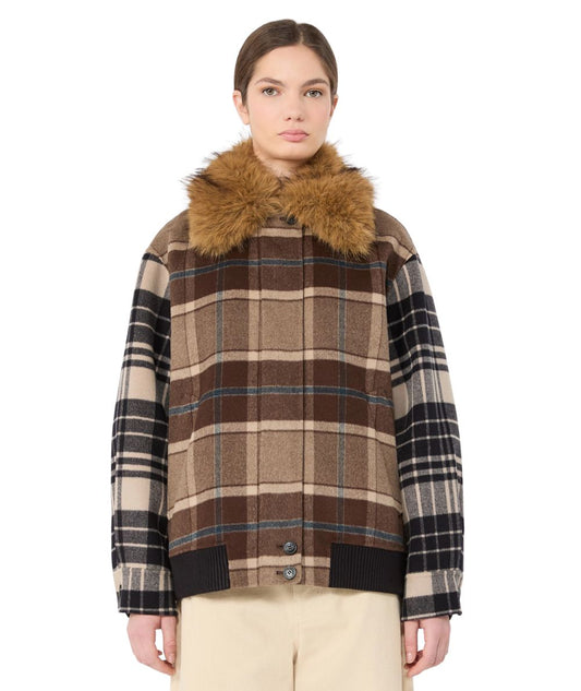 Max Mara Weekend Giacca Bomber in Lana DIVINA Marrone