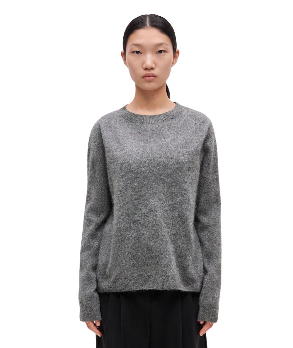 Max Mara Weekend Maglia in Cashmere e Lana DECO Grigio Melange