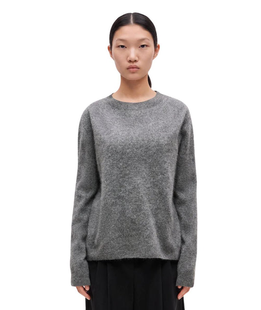 Max Mara Weekend Maglia in Cashmere e Lana DECO Grigio Melange