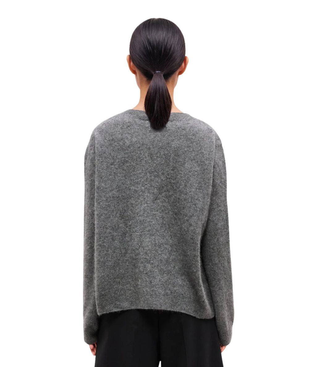 Max Mara Weekend Maglia in Cashmere e Lana DECO Grigio Melange