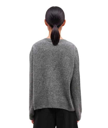 Max Mara Weekend Maglia in Cashmere e Lana DECO Grigio Melange