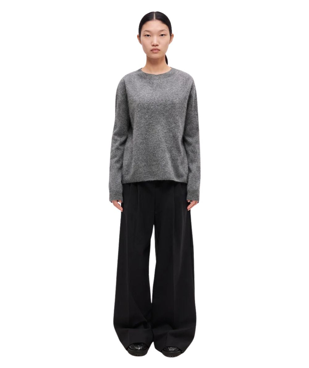 Max Mara Weekend Maglia in Cashmere e Lana DECO Grigio Melange