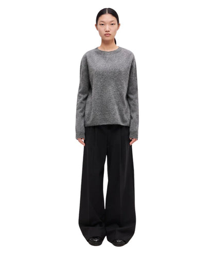 Max Mara Weekend Maglia in Cashmere e Lana DECO Grigio Melange