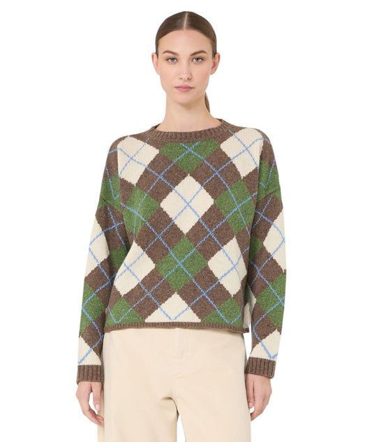Max Mara Weekend Maglione con Motivo a Rombi VASAIO Multicolore