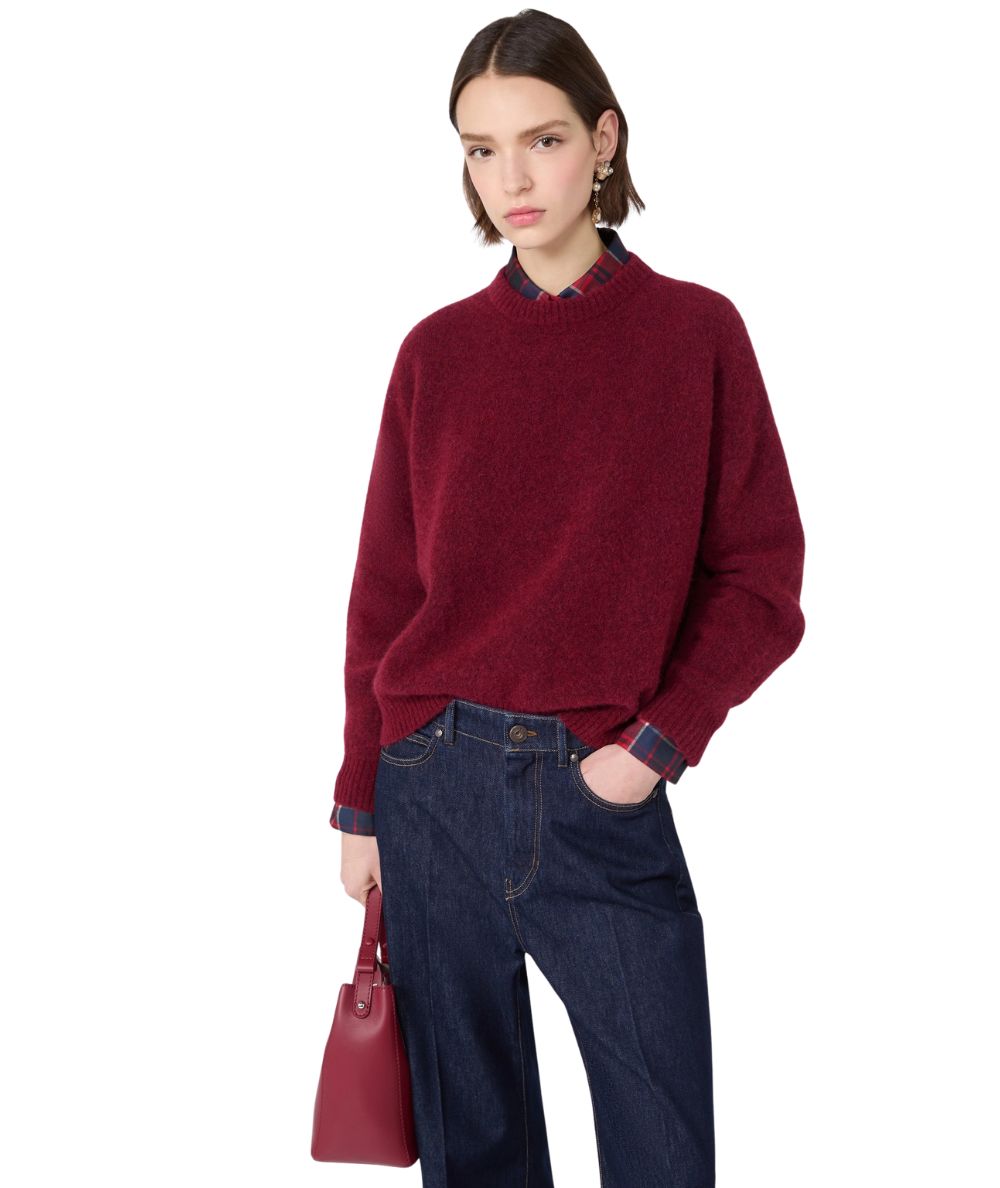Max Mara Weekend Maglione in Misto Alpaca TUONO Bordeaux