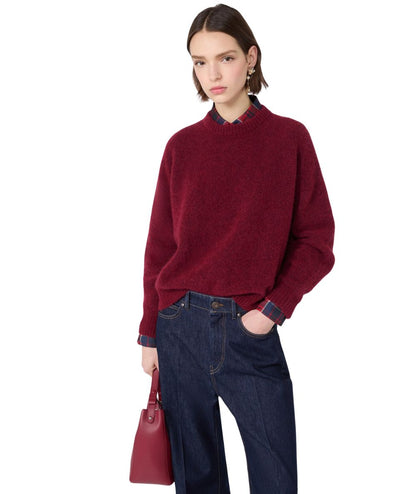 Max Mara Weekend Maglione in Misto Alpaca TUONO Bordeaux
